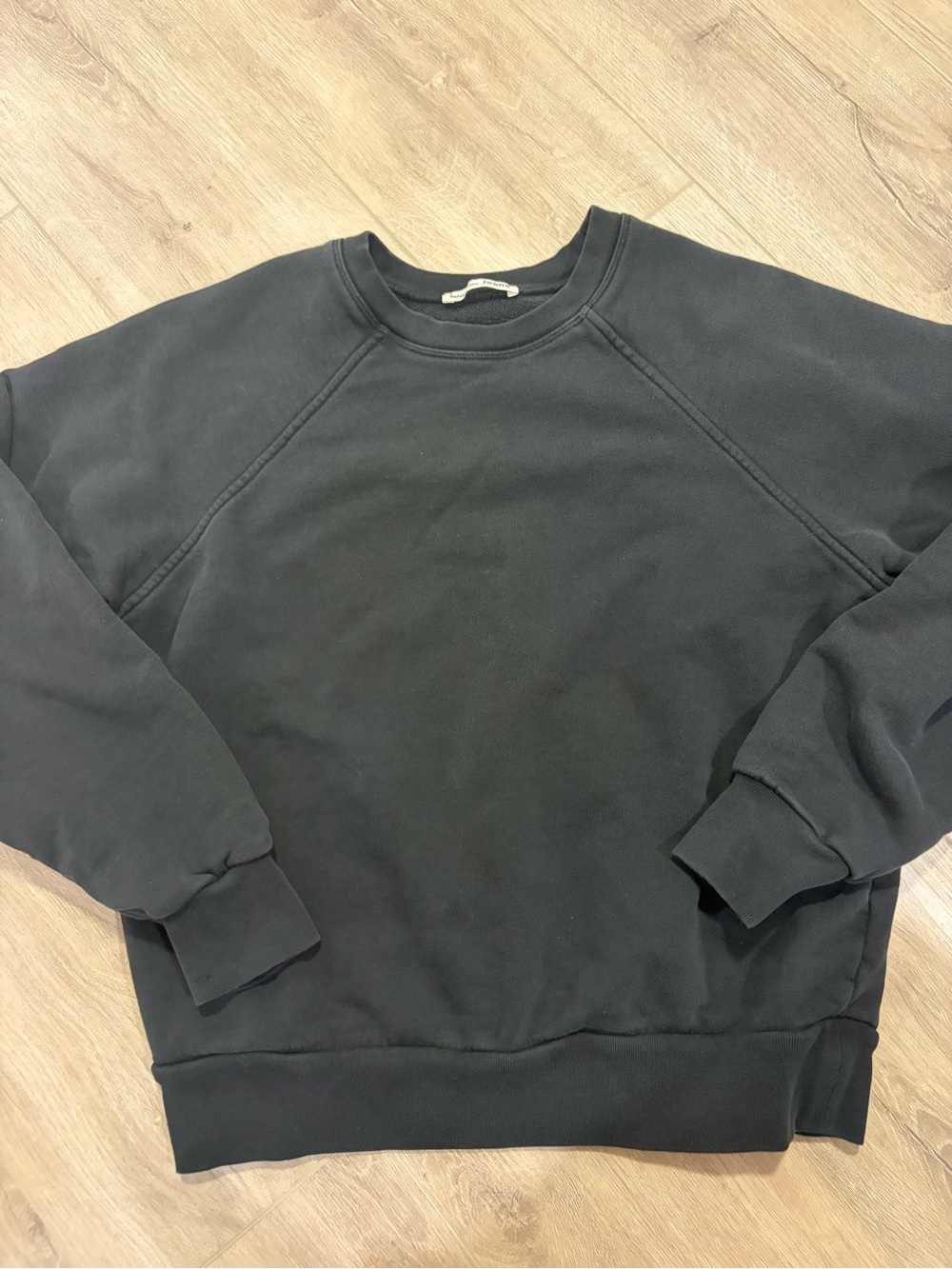 Reformation Black Crewneck Sweatshirt
